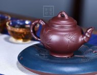 《竹春壺》報春茶具茶壺宜興手工紫砂壺紫茄泥