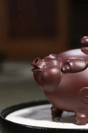 《財源滾滾》宜興紫砂壺全手工泡茶壺工藝美術(shù)師大師底槽青