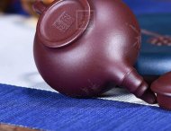 《竹春壺》報春茶具茶壺宜興手工紫砂壺紫茄泥
