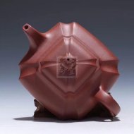 《抽角四方》宜興底槽青工藝美術(shù)師手工紫砂壺茶具四方