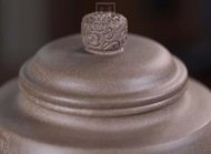 《汲古茶倉(cāng)雙耳獸首》宜興紫砂壺名家全手工青段泡茶壺茶具家用