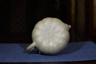 《南瓜》宜興紫砂壺名家助理工藝美術(shù)師純手工青灰段中壺茶具功夫泡茶壺家用南瓜套裝