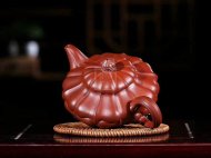 《合菱》宜興紫砂壺合菱助理工藝美術師手工大紅袍泥壺家用助理工藝美術師茶壺套裝精品