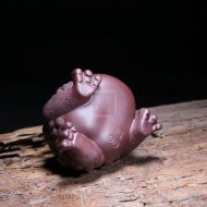 《招財金蟾》宜興紫砂壺茶壺茶具紫泥手工泡茶壺