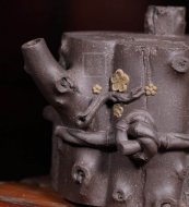 《束柴三友》宜興紫砂壺手工高級工藝美術師大師收藏級茶壺清灰泥束柴三友