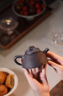 《霸王瓢》宜興石瓢紫砂壺實力派名家手工茶壺黑鐵砂紫砂壺