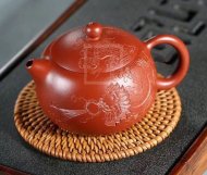 《盤龍西施》宜興紫砂壺手工實力派名家大紅袍壺茶壺西施茶具
