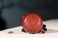 《菱花海棠》宜興紫砂壺名家純全手工原礦大紅袍菱花壺功夫泡茶壺茶壺茶具