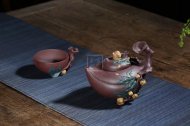 《多子多福》宜興紫砂壺高級工藝美術師純手工底槽青中壺茶具泡茶壺創新壺