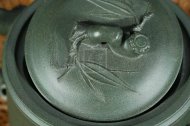 《竹段》宜興紫砂壺工藝美術師手工茶壺茶具天青泥竹段