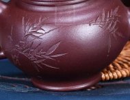 《竹春壺》報春茶具茶壺宜興手工紫砂壺紫茄泥