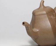 《六方茄瓜》段泥純手工工藝美術師宜興紫砂壺茶具茶壺