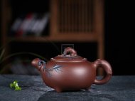 《松竹梅》紫砂壺宜興高級工藝美術師手工泡茶壺紫泥茶具茶壺