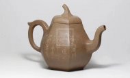 《六方茄瓜》段泥純手工工藝美術師宜興紫砂壺茶具茶壺