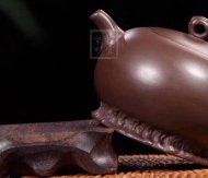 《葉下塘秋》宜興工藝美術師手工紫砂壺茶壺老師制紫泥