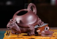 《龜龍壺》宜興正宗紫砂壺名家張偉軍手工高級工藝美術師功夫泡茶壺茶具紫泥