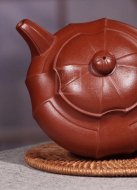 《菱意》宜興紫砂壺高級工藝美術師手工貴妃紅朱泥大彬六方