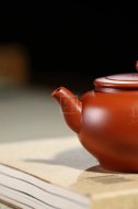 《平蓋仿古》宜興老師工藝美術師手工紫砂壺茶具大紅袍平蓋仿古