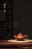 《玉柱》宜興紫砂助理工藝美術師手工底槽青泡茶壺套壺
