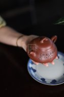 《樂在瓢飲》宜興紫砂壺高級工藝美術師手工底槽青泡茶壺具石瓢