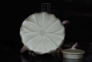 《荷葉》宜興名家紫砂壺工藝美術師手工民國綠，紫泥功夫茶具茶壺家用