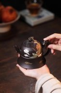 《龍鳳呈祥》宜興紫砂壺高級工藝美術(shù)師手工茶壺茶具稀有是黃泥創(chuàng)新壺