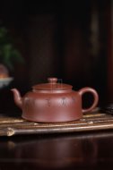 《陶緣雙面刻繪》宜興紫砂壺助理工藝美術(shù)師手工紫泥創(chuàng)新壺泡茶壺茶具