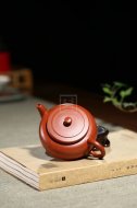 《平蓋仿古》宜興老師工藝美術師手工紫砂壺茶具大紅袍平蓋仿古