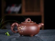 《松竹梅》紫砂壺宜興高級工藝美術師手工泡茶壺紫泥茶具茶壺