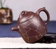 《金絲秦權》宜興紫砂壺工藝美術師手工紫泥泡茶壺秦權茶具